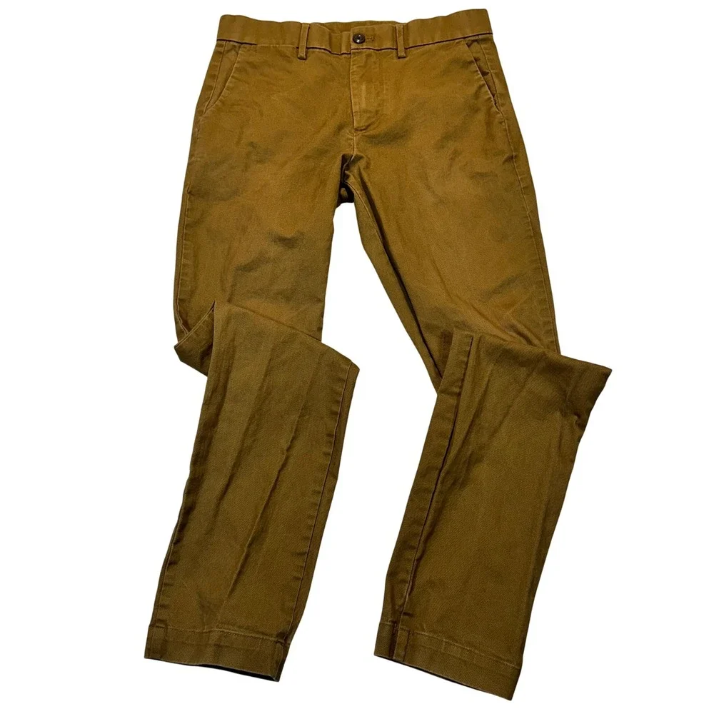 Gap Khakis Skinny Performance‎ Pants Mens 30x32 Palomino Brown Chinos 472760-04